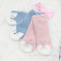 Fox Pattern Plush infantil meias